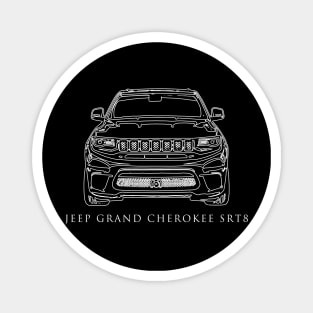 Jeep Grand Cherokee Trackhawk 1 White Design Car form Magnet